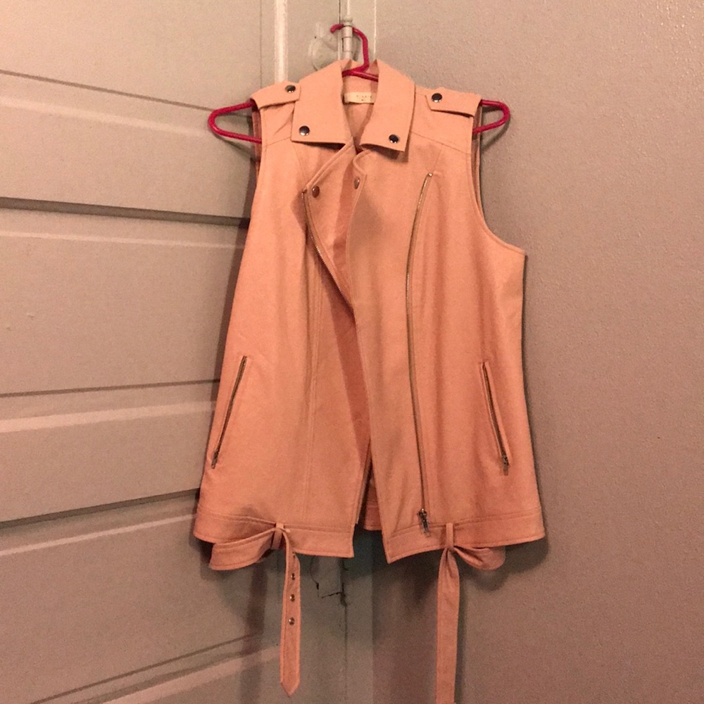 Elodie Pink Leather Vest 💕